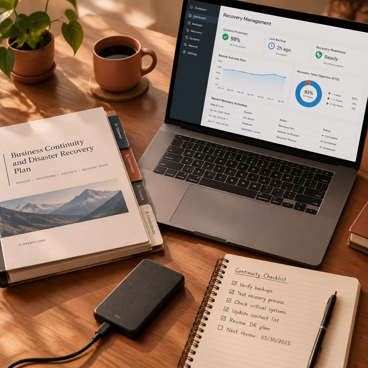 IT continuity planning and recovery workflow documentation